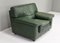 Roche Bobois Lounge Armchair in Original Green Patinated Leather 1970 7