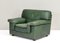 Roche Bobois Lounge Armchair in Original Green Patinated Leather 1970 2