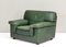 Roche Bobois Lounge Armchair in Original Green Patinated Leather 1970, Image 2