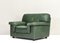 Roche Bobois Lounge Armchair in Original Green Patinated Leather 1970 3