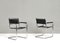 S34 Cantilever Chairs in Black Leather and Chrome by Mart Stam for Thonet, Germany, 1970s, Set of 2, Image 3