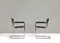 S34 Cantilever Chairs in Black Leather and Chrome by Mart Stam for Thonet, Germany, 1970s, Set of 2 2