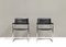 S34 Cantilever Chairs in Black Leather and Chrome by Mart Stam for Thonet, Germany, 1970s, Set of 2, Image 4