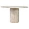 Exquisite Round Travertine Dining Table in the style of Up & Up and Mangiarotti, 2023 1