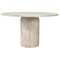 Exquisite Round Travertine Dining Table in the style of Up & Up and Mangiarotti, 2023, Image 1