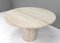 Exquisite Round Travertine Dining Table in the style of Up & Up and Mangiarotti, 2023 4