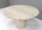 Exquisite Round Travertine Dining Table in the style of Up & Up and Mangiarotti, 2023, Image 4