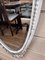 Full Length Vintage French Cheval Wall Mirror in White Gold in the style of Louis, 1970s 6