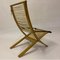 Rattan & Steam Bent Chair & Ottoman, 1960s, Set of 2 3