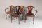 French Iron Frame with Stitched Leather Armchairs by Charlotte Perriand & Jacques Adnet, 1950s, Set of 4, Image 1