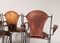 Butacas francesas con estructura de hierro y cuero cosido de Charlotte Perriand & Jacques Adnet, años 50. Juego de 4, Imagen 12