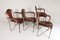 French Stitched Leather Iron Dining Chairs by Charlotte Perriand & Jacques Adnet, 1950s, Set of 4 16