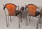 Französische Esszimmerstühle aus Leder mit Nähten von Charlotte Perriand & Jacques Adnet, 1950er, 4er Set 3