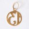 Vintage 13K Yellow Gold Number 18 Lucky Charm, 1950s, Image 2