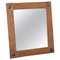 Brutalist Mirror in Oak and Metal by Guillerme Et Chambron, 1970s 1