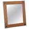 Brutalist Mirror in Oak and Metal by Guillerme Et Chambron, 1970s, Image 1