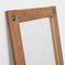 Brutalist Mirror in Oak and Metal by Guillerme Et Chambron, 1970s 6