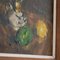 Gustave de Smet, Still Life with Oil Lamp and Fruit, Oil on Panel, 1930s, Framed 8