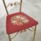 High Back Chiavari Chair in Brass and Embroidery, 1950s 9