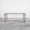 Coffee Table in Patinated Brass and Mirror Glass attributed to Maison Charles, 1950s 4