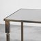 Coffee Table in Patinated Brass and Mirror Glass attributed to Maison Charles, 1950s 7