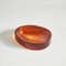 Freeform Concave Amber Coloured Vide Poche in Glass, 1960s 3