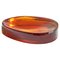 Freeform Concave Amber Coloured Vide Poche in Glass, 1960s 1
