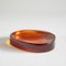 Freeform Concave Amber Coloured Vide Poche in Glass, 1960s 5