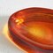 Freeform Concave Amber Coloured Vide Poche in Glass, 1960s 4