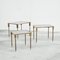 Nesting Tables in Patinated Brass and Mirror Glass attributed to Maison Charles, 1950s, Set of 3 2