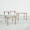 Nesting Tables in Patinated Brass and Mirror Glass attributed to Maison Charles, 1950s, Set of 3, Image 2