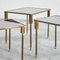 Nesting Tables in Patinated Brass and Mirror Glass attributed to Maison Charles, 1950s, Set of 3 4