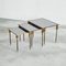 Nesting Tables in Patinated Brass and Mirror Glass attributed to Maison Charles, 1950s, Set of 3 9