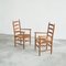 Mid-Century Oak and Rush Dining Chairs, 1940s, Set of 2 3