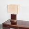 Desk & Table Lamp in Lacquered Wood & Brass attributed to Jean Claude Mahey, 1960s, Set of 2, Image 7