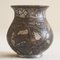 Small Vintage Pyriform Shaped Bidri Vase, 1950s 6