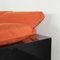 Lota Sofa in Black Lacquer and Orange Fabric attributed to Eileen Gray, 1980s, Image 3