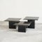 Tavolini da caffè a incastro in marmo nero e lacca nera, anni '70, set di 3, Immagine 7
