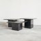 Tavolini da caffè a incastro in marmo nero e lacca nera, anni '70, set di 3, Immagine 4