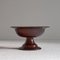 Burgundy Coloured Footed Bowl in Bronze, 1950s 2