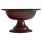 Burgundy Coloured Footed Bowl in Bronze, 1950s 1