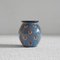 Small Decorative Studio Pottery Vase in Blue and Red, 1950s 2