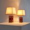 Hollywood Regency French Red Lacquer Pagoda Table Lamps by Jean Claude Mahey, 1970s, Set of 2 2