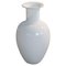 Große Weiße Vase aus Opalglas Vistosi zugeschrieben, 1960er 1