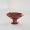 Red and Grey Speckled Ceramic Footed Bowl, 1920s 2