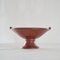 Red and Grey Speckled Ceramic Footed Bowl, 1920s 6