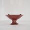 Red and Grey Speckled Ceramic Footed Bowl, 1920s 4