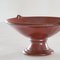 Red and Grey Speckled Ceramic Footed Bowl, 1920s 5