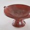 Red and Grey Speckled Ceramic Footed Bowl, 1920s 3