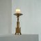 Bemerkenswerter Art Deco Kerzenhalter aus Messing, 1930er 6
